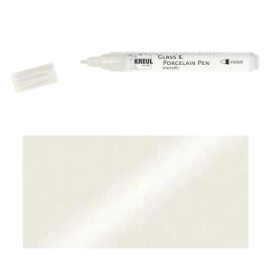 Fixka na sklo a porcelán KREUL metallic medium perleťovo biela