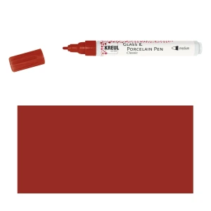 Fixka na sklo a porcelán KREUL classic medium tmavo červená