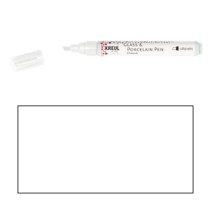 Fixka na sklo a porcelán KREUL classic kaligrafické biela